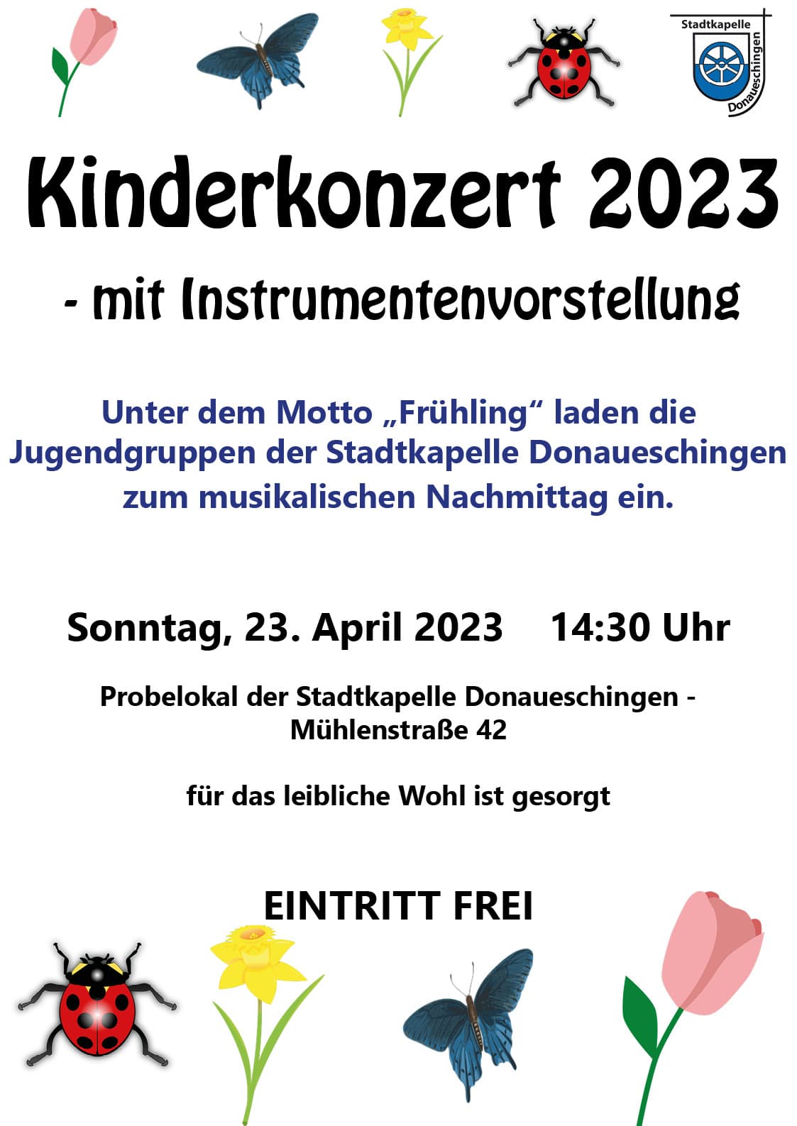 Read more about the article Einladung zum Kinderkonzert 2023