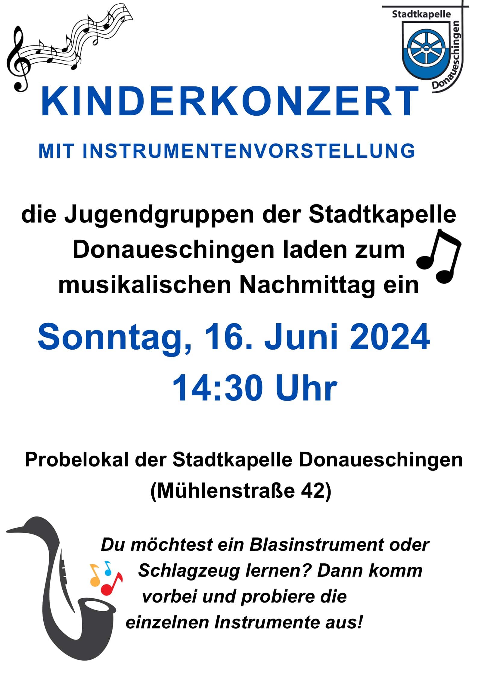 Mehr über den Artikel erfahren Einladung zum Kinderkonzert 2024